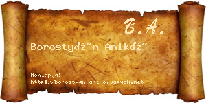 Borostyán Anikó névjegykártya