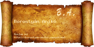 Borostyán Anikó névjegykártya